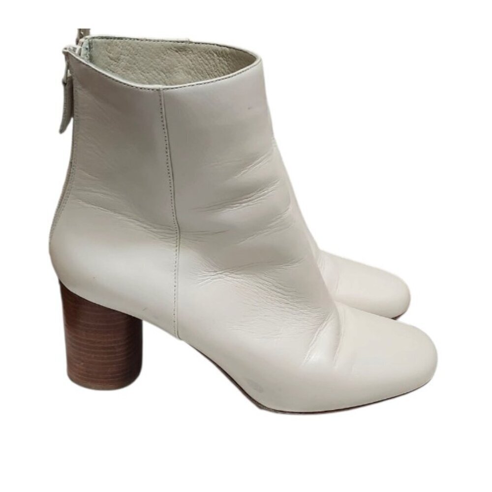 SANDRO Authentic off white Sacha boots/ Ankle Boots Size EU39/US8.5 - Picture 5 of 14
